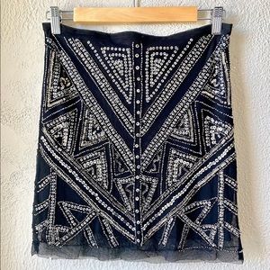 Pull&Bear Sequin Mini Metallic Skirt